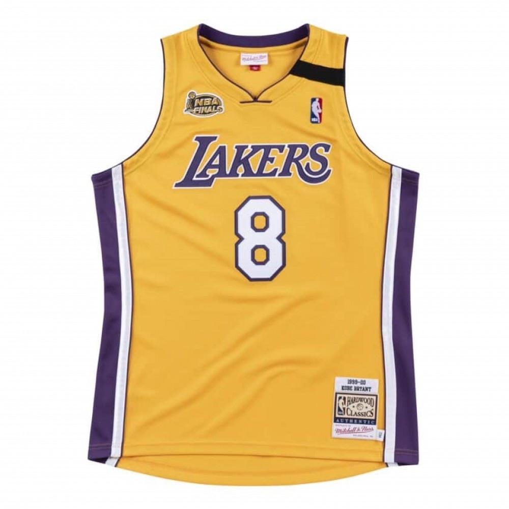 Men's Los Angeles Lakers Home Final Kobe Bryant #8 Throwback Yellow 1999-00 Hardwood Jersey-Pro Kit Vault | Brand New 26/27 Sports Jerseys